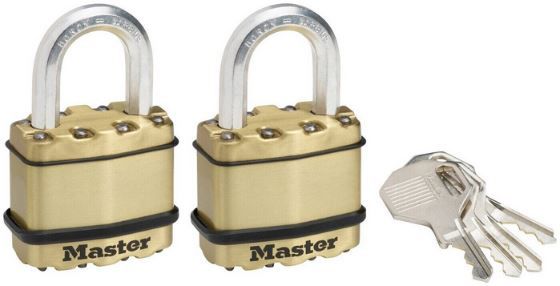 2er Pack Master Lock Excell Vorhängeschloss, Sicherheitsklasse 8 ab 17,81€ (statt 30€)