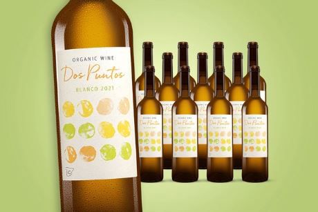 12 Flaschen Dos Puntos Blanco Organic 2021 Bio Wein für 46,89€ (statt 95€)