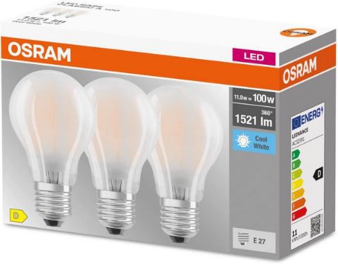 3er Pack Osram LED Base Classic A100 LED Lampen, E27 für 5,80€ (statt 9€)   Prime