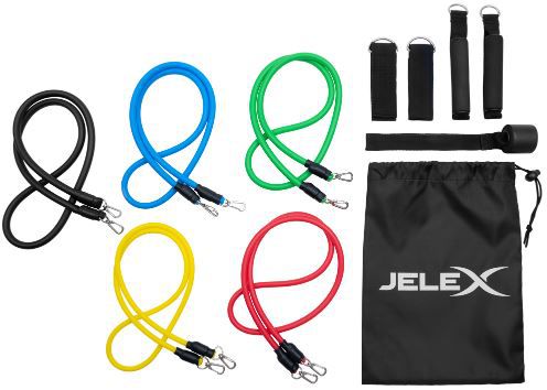 Jelex Fitness Widerstandsbänder Set, 11 tlg. für 8,95€ (statt 17€)