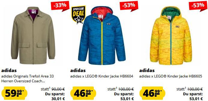 SportSpar adidas Jacken Sale ab 24,99€   z.B. Varilite Hybridjacke für 44,44€ (statt 54€)