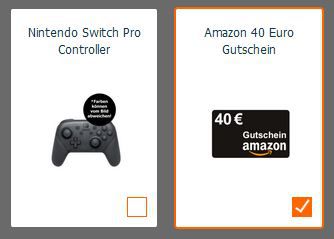 Nintendo Switch OLED für 1€ + 40€ Amazon Gutschein oder Pro Controller + Vodafone für 19,99€ mtl.
