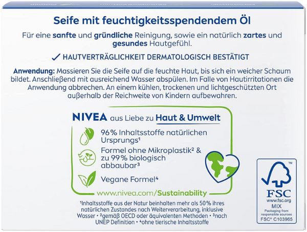 6er Pack NIVEA Creme Soft Handseife á 100g ab 2,48€ (statt 6€)   Prime Sparabo