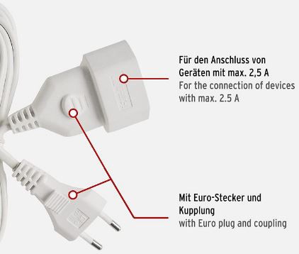 Brennenstuhl Kunststoff Verlängerungskabel, 3m für 3,49€ (statt 6€)