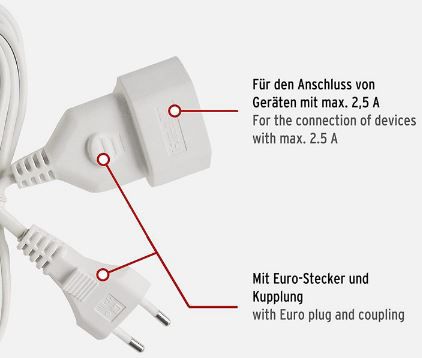 Brennenstuhl Kunststoff Verlängerungskabel, 3m für 4,99€ (statt 7€)   Prime