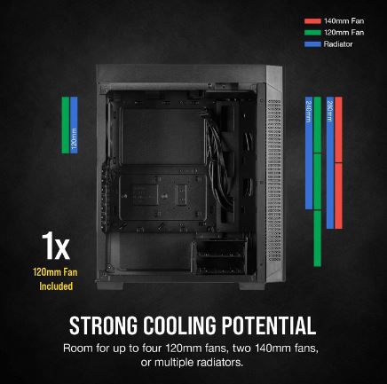 Corsair 110Q ATX Mid Tower für 59,90€ (statt 90€)