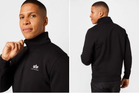 Alpha Industries Half Zip Sweater für 57,90€ (statt 69€)