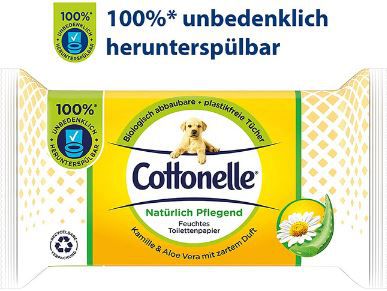 12 x 42 Cottonelle Feuchtes Toilettenpapier mit Kamille & Aloe Vera ab 11,42€ (statt 14€)   Prime Sparabo