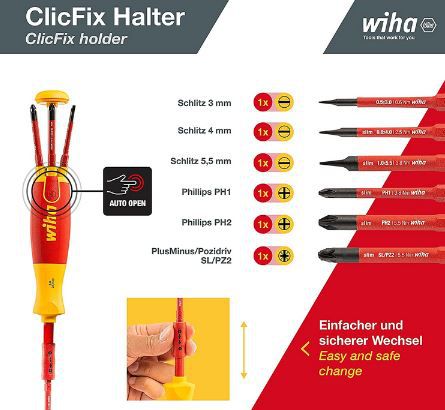 Wiha LiftUp electric Schraubendreher Set mit Bit Magazin, 6 tlg. für 26,42€ (statt 40€)   Prime