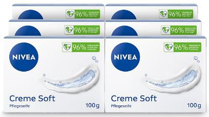 6er Pack NIVEA Creme Soft Handseife á 100g ab 2,48€ (statt 6€)   Prime Sparabo