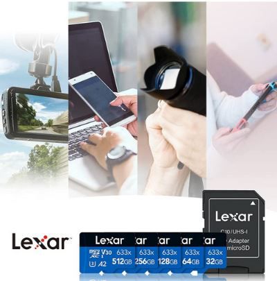 Lexar High Performance 633x Micro SD Karte, 128GB für 10,16€ (statt 25€)   Prime