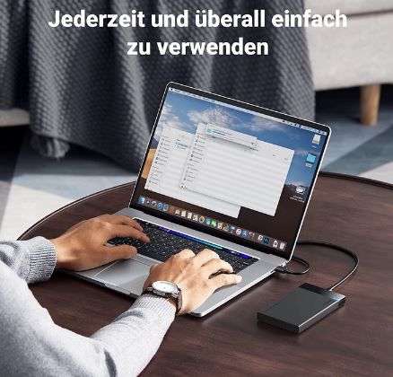 UGREEN 2,5 Zoll USB C 3.2 Festplattengehäuse für 15,68€ (statt 20€)