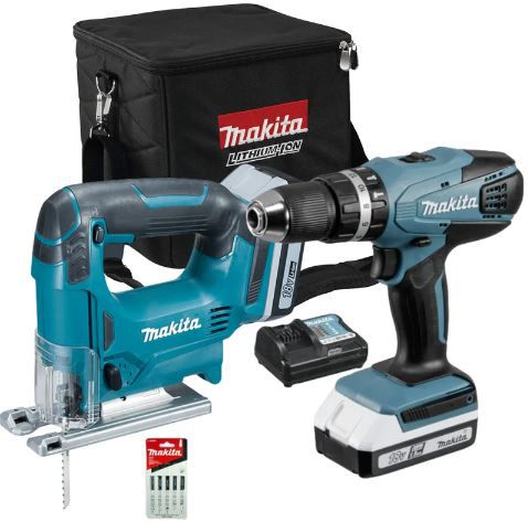 Makita Kombo Kit Stichsäge + Akkuschrauber + Tasche für 211€ (statt 215€) + 50€ Gutschein