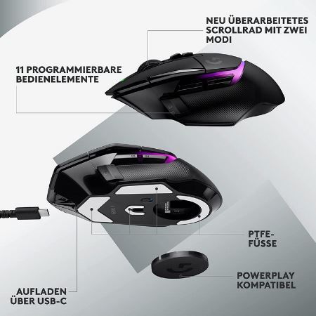 Logitech G502 X Plus Lightspeed 25K Hero Gaming Maus für 109,23€ (statt 126€)