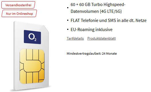 o2 Free L Boost mit Allnet Flat + 120GB LTE/5G für 39,99€ mtl. + 600€ Gutschein