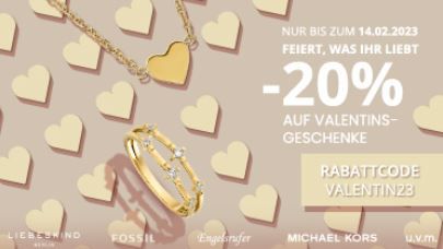 Christ Valentinstag Sale + 20% Extra   (günstige Hilfiger, Boss... Uhren)