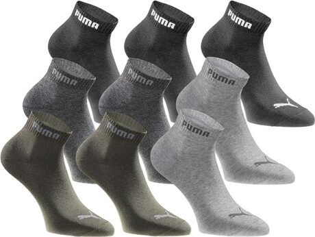 18er Pack Puma Quartersocken   viele Farbkombinationen ab 22,99€ (statt 38€)