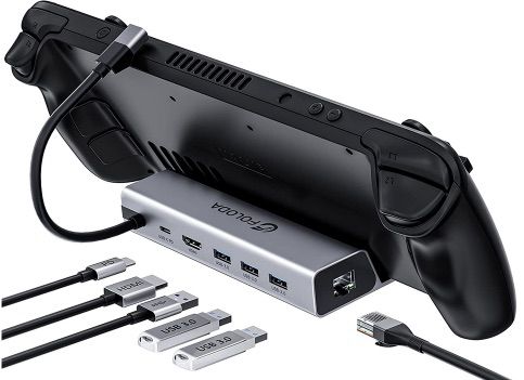 FOLODA 6in1 Docking Station für Steam Deck mit 4K@60Hz, 3x USB 3.0 für 34,99€ (statt 45€)