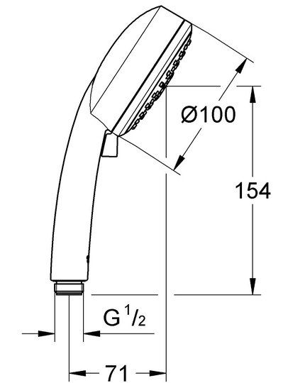 GROHE Vitalio Comfort 100 Handbrause mit 3 Strahlarten für 24,99€ (statt 34€)