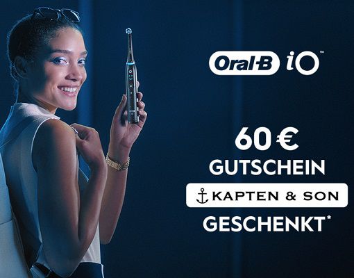 Beim Kauf einer Oral B iO einen 60€ Gutschein von Kapten & Son erhalten