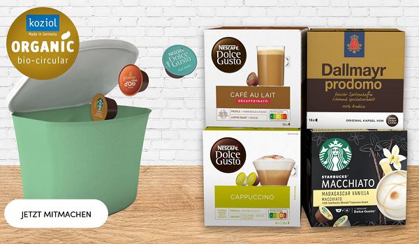 Gratis Kapsel Sammelbox beim Kauf von NESCAFÉ® Dolce Gusto® Kapseln