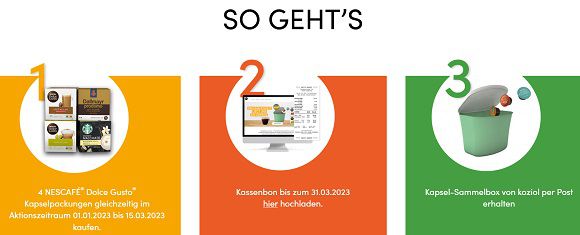 Gratis Kapsel Sammelbox beim Kauf von NESCAFÉ® Dolce Gusto® Kapseln