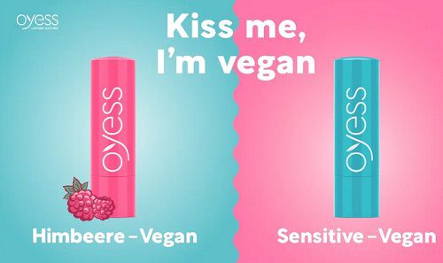 OYESS Sensitive vegan & Himbeere vegan Lippenpflege gratis