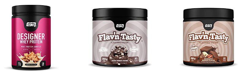 ESN & MORE NUTRITION Produkte z.B. Hazelnut Nougat Flavor ab 13,58€ (statt 18€)