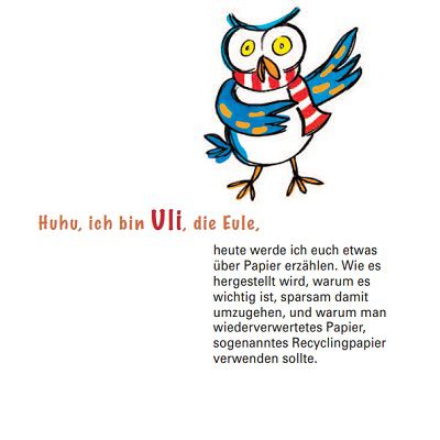 Kinderbuch Papiersparen mit Uli, der Eule (als PDF) gratis