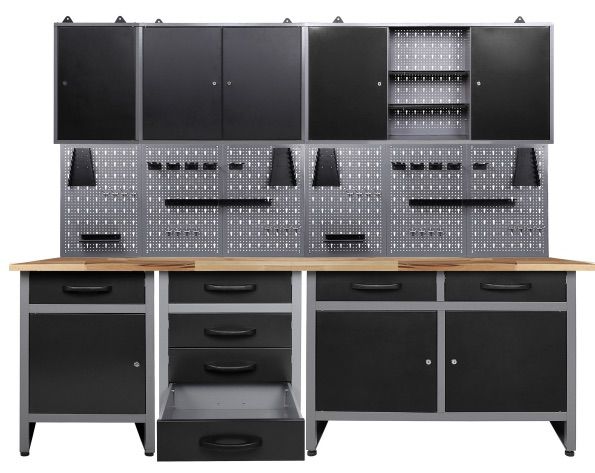 ONDIS24 Werkstatt Set Bastler mit Lochwand (240 x 60 x 205 cm) für 783,95€ (statt 949€)