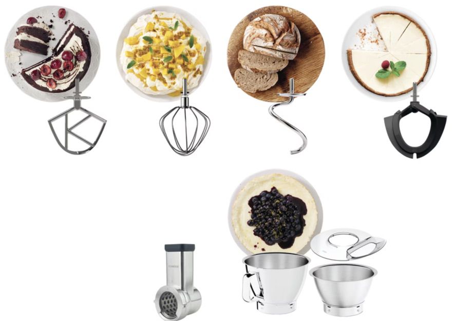 Kenwood KVC85 Titanium Chef Baker Küchenmaschine   1.200W & viel Zubehör für 350€ (statt 384€)