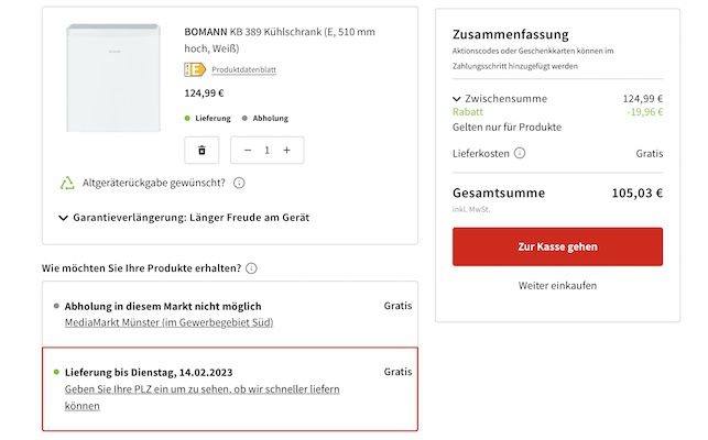 Bomann KB 389.1 Mini Tisch Kühlschrank für 105€ (statt 118€)