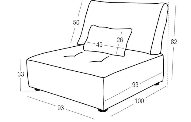 Amazon Marke   Alkove Elvas   Modulares Sofa 93 x 100 cm für 307,42€ (statt 437€)