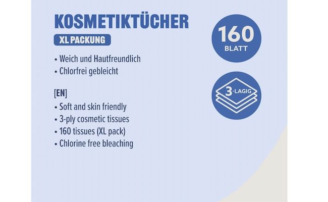 160er Pack Amazon Kosmetiktücher (3 lagig) ab 1,35€   Prime