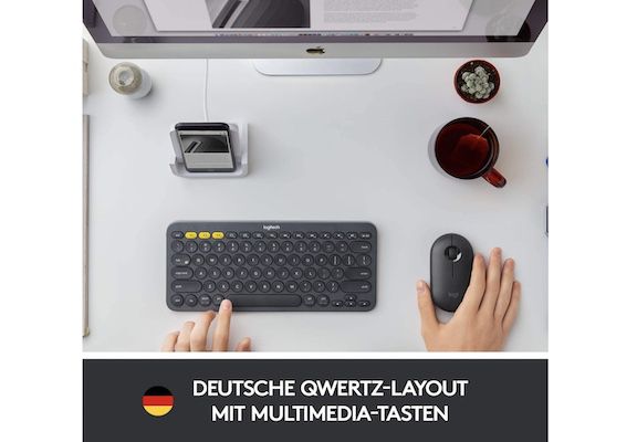 Logitech K380 Bluetooth Tastatur in Schwarz für 21,99€ (statt 27€)