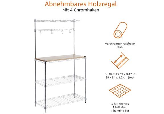 Amazon Basics   Küchenregal für 37€ (statt 53€)   Prime