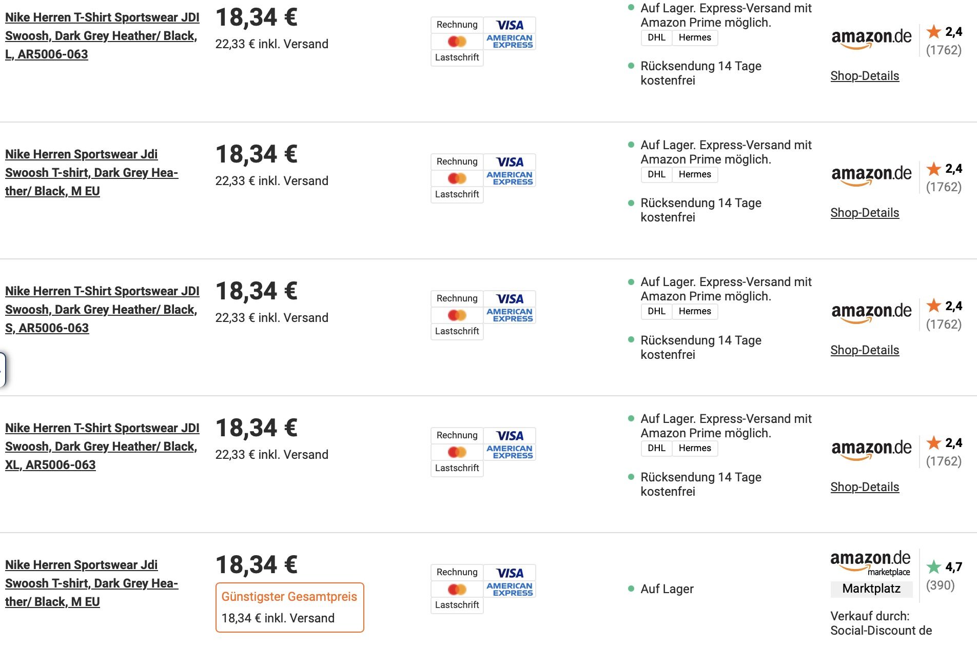 👕 Nike Just do it Swoosh Herren T Shirt für 18€ (statt 24€)