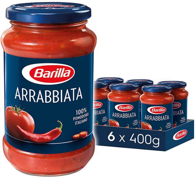 6x Barilla Pastasauce Arrabbiata (je 400g) für 8,60€ (statt 15€)   Sparabo