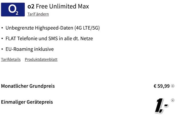 Samsung Galaxy S23+ mit 512 GB + o2 Allnet Flat mit unlimited 5G/LTE für 59,99€ mtl.