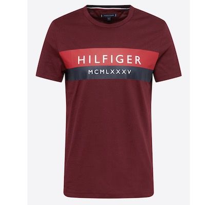 Tommy Hilfiger Herren T Shirt in Bordeaux ab 16€