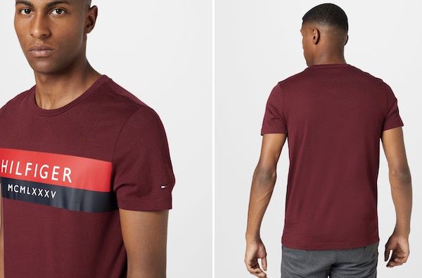 Tommy Hilfiger Herren T Shirt in Bordeaux ab 16€