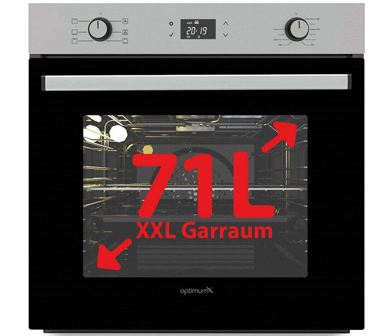 OptimumX BO 6070 Einbaubackofen 71l 220V für 199€ (statt 220€)