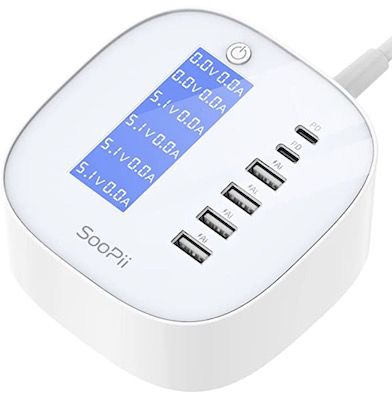 SooPii USB C & USB A Ladestation mit Echtzeit LCD Display für 19,79€ (statt 33€)