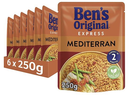 6x Bens Original Express Reis Mediterran (250g) ab 8,63€ (statt 14€)