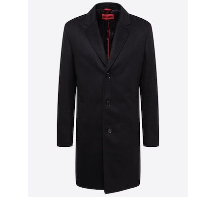 Hugo Boss Malte Woll Mantel in Schwarz ab 247,20€ (statt 349€)