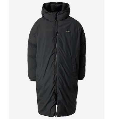 Lacoste Mantel extra lang in Schwarz für 154,50€ (statt 234€)