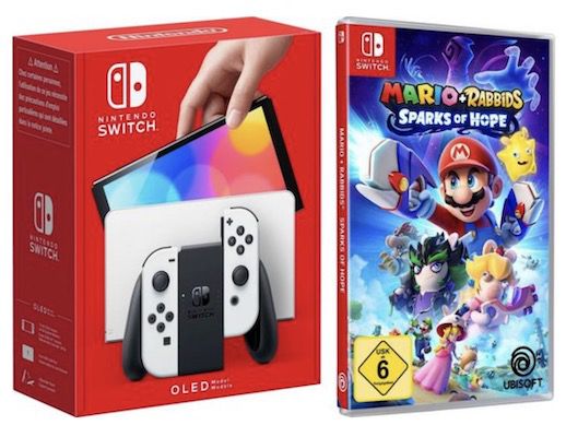 Nintendo Switch OLED inkl. Mario + Rabbids Sparks of Hope für 314€ (statt 360€)