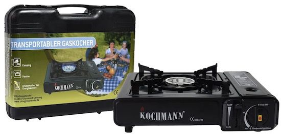 Kochmann Gaskocher im Koffer + 8 Premium Gaskartuschen für 26,90€ (statt 39€)