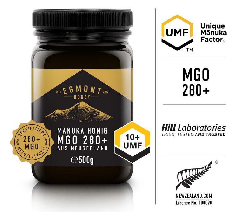 Manuka Honig MGO 280+ 500g Egmont Neuseeland für 34,99€ (statt 43€)