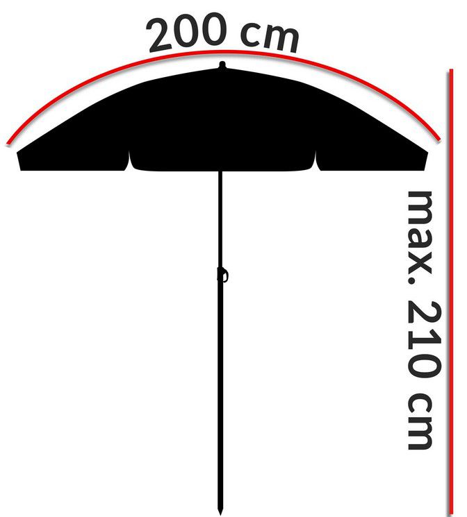 Kingsleeve Crete Sonnenschirm 180 & 200cm ab 14,95€ (statt 18€)